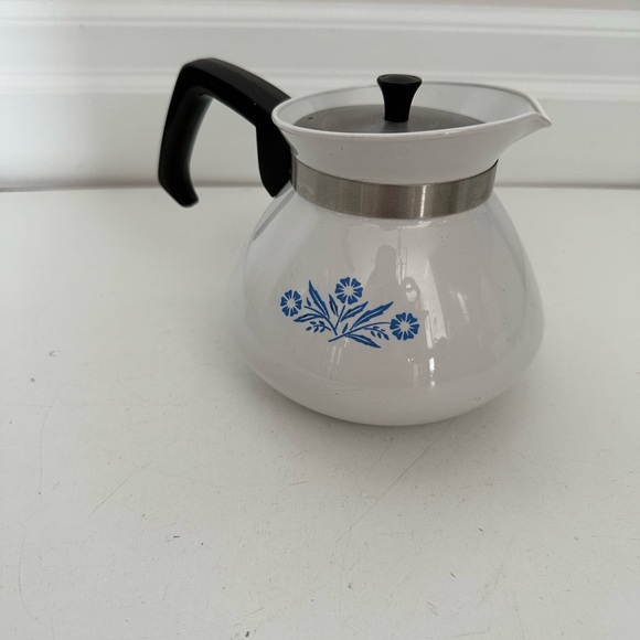 Other - Vintage Corning Ware Blue Cornflower 6 Cup Tea Pot P-104 With Rare Backstamp